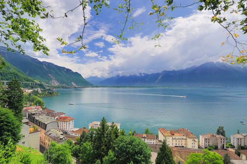 View over Southern Lake Geneva (Lac Leman)