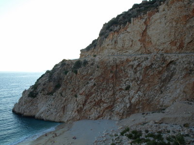 Kalkan-Kas road and part of the beach