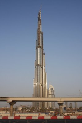 Dubai - images along Sheikh Zayed Road - Burj Dubai tower