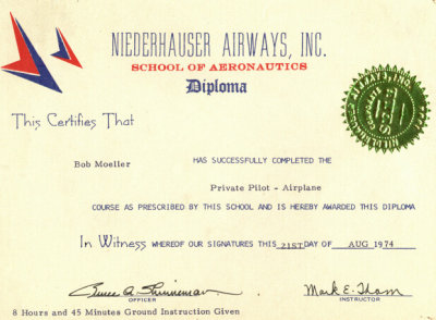 Niederhauser Airways Inc. Private Pilot