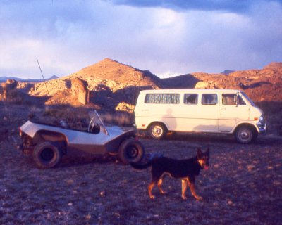 my Ford van  and VW Buggy and my Dog Hoss