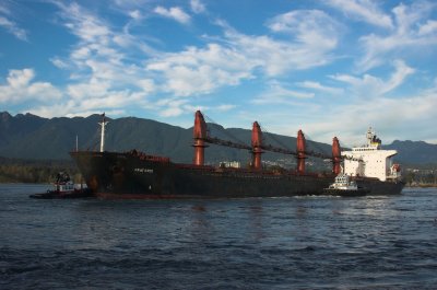 Freighter aground in Vancouver Harbour