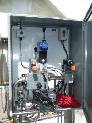 Anchor windlass hydraulic operating panel