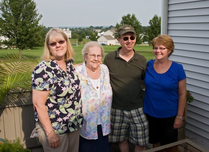 The cousins with Aunt Gloria