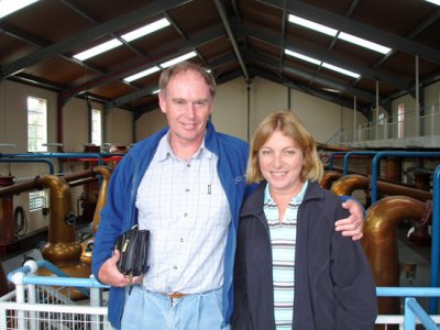Monique and Johann at Glenfiddich distillery