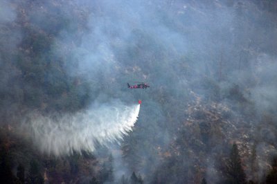 Black Hawk drops water