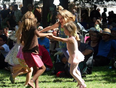 Dancing on the festival lawn