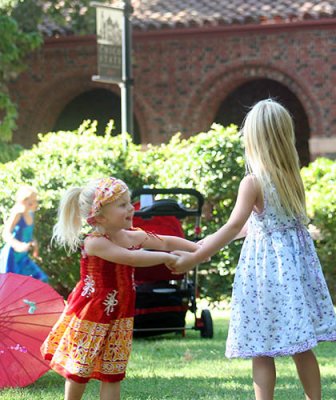 Dancing on the lawn