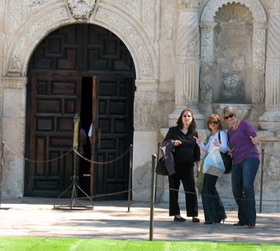 Jean, Celeste, and Patty at The Alamo