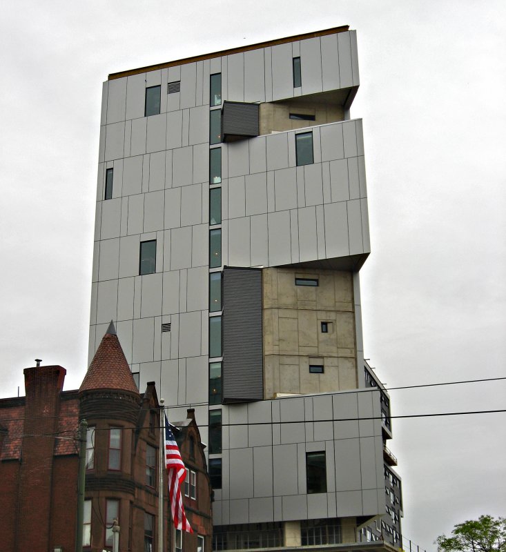 Walnut St, east of 40th, on the edge of the Penn campus