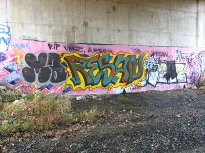 A year and a half later, new graffiti