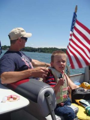 jeff and joe on the floatilla parade