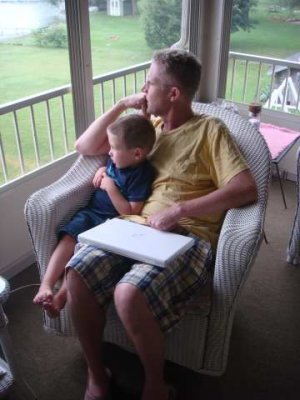 joe relaxing with uncle steve