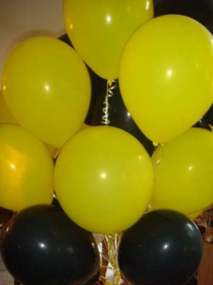 leftover purdue colored balloons
