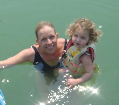 mart loves swimming in olin and loves that e will swim with her!