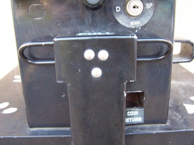 black newspaper dispenser