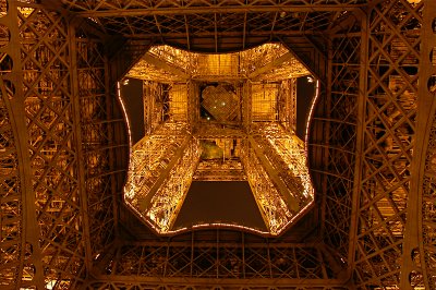 Eiffel Tower worm's eye view
