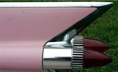 pink caddy tail light