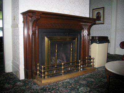 Ft Mason Officers Club, parlor fireplace