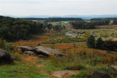 Little Roundtop at Gettysburg (many Confederates died there)