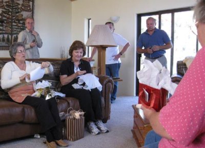 Opening Mary S.'s gifts