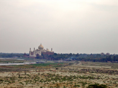 Taj Mahal view from Agra Fort