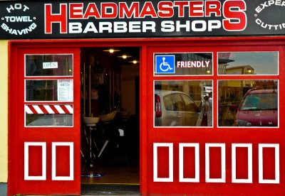 On this door - services offered: haircuts for teachers?