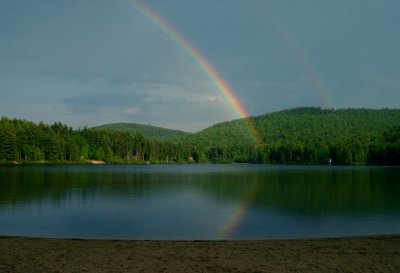 Rainbow over Middle Pea Porridge Pond