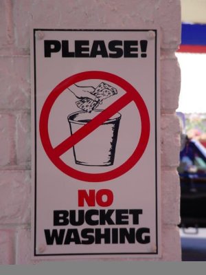 PLEASE . . . . NO bucket washing