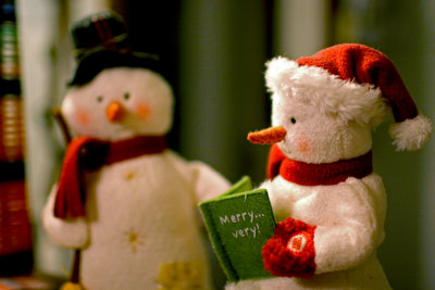 Mr and Mrs Snowball go a'caroling