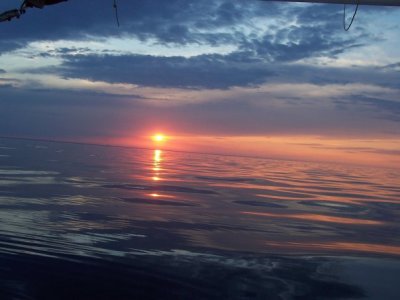 sunset on Lake Michigan