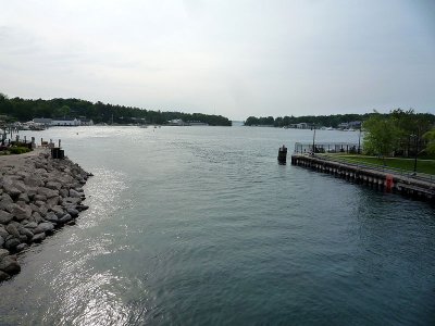 entering Round Lake from Lake Michigan