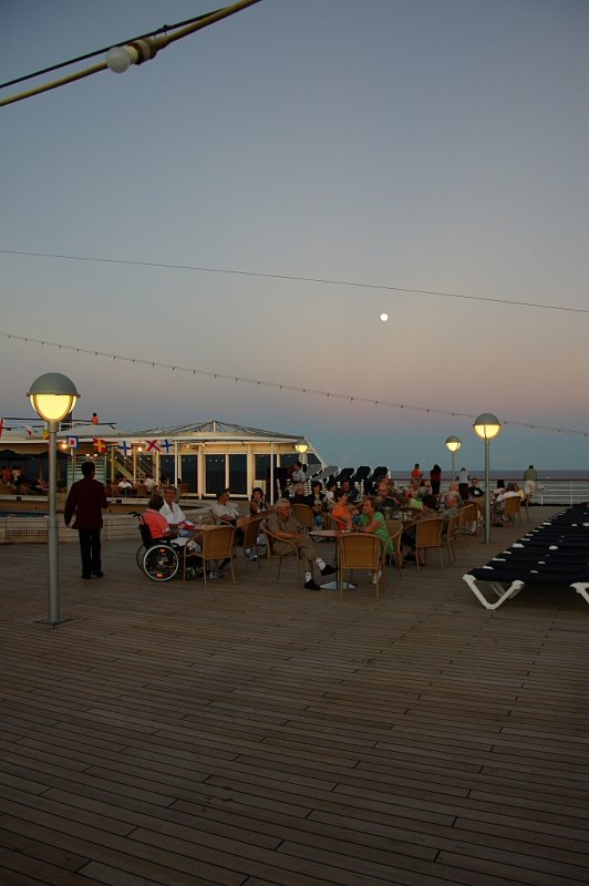 Aft pool at dusk