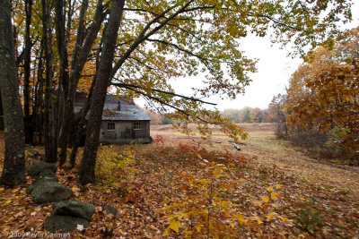 An old barn and fall colors