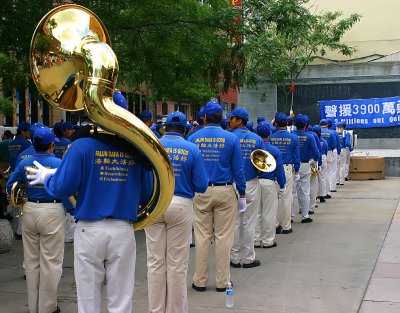 The parade in the Chinatown
