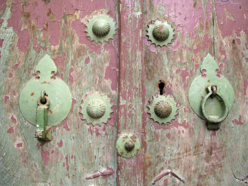 Yazd Old City, door detail