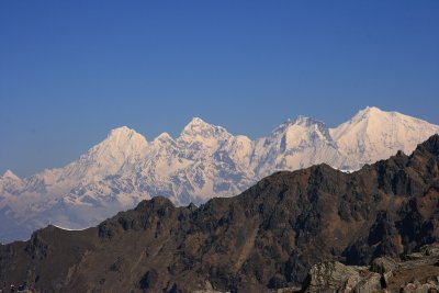 View of Langtang Himal from Laurebina Pass