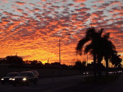 Sunset on North Kendall Drive