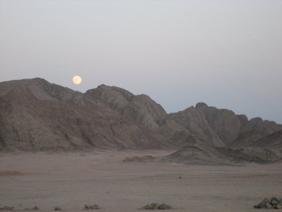 Moon Festival in Egypt desert