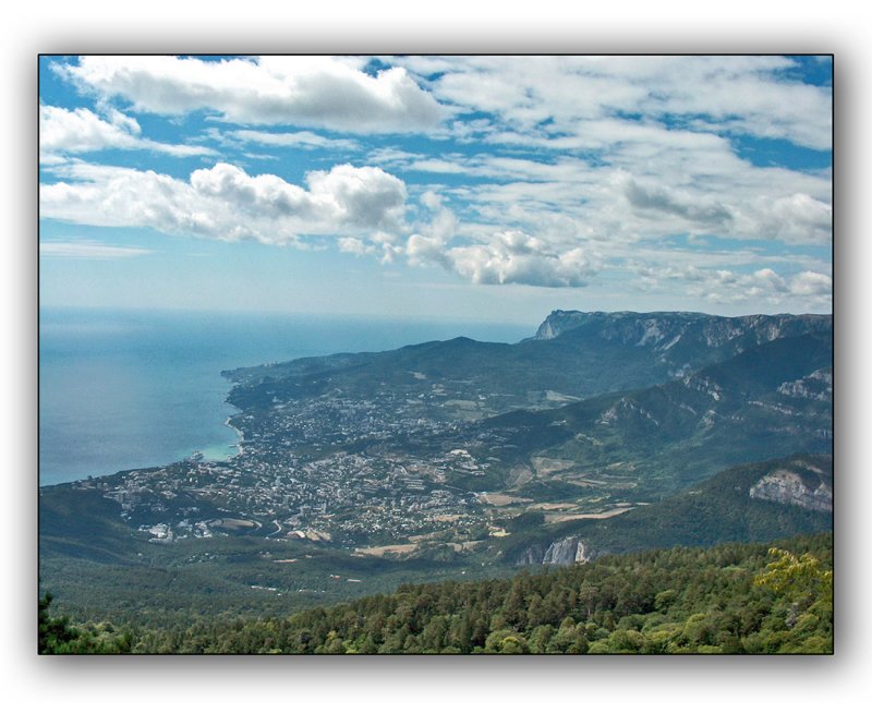 Crimea mountain nature reserve, view of Yalta