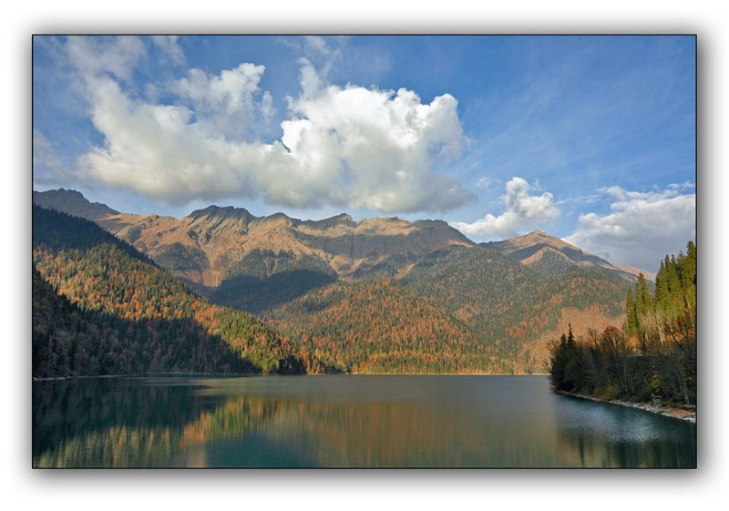Abkhazia, Riza lake, autumn