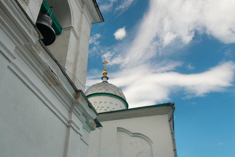 Russia, Pskov region, church inside Izborsk stronghold