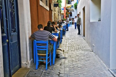 Restaurant in a small lane