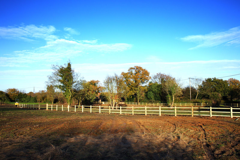 A view of the inner fence that encloses the pond area