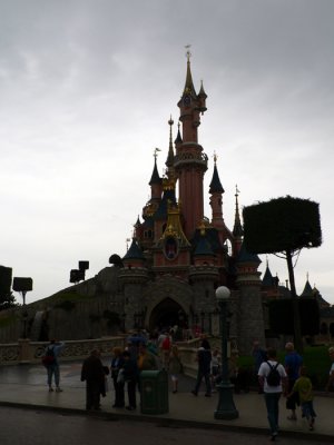Sleeping Beauty castle - drizzly day, hard to get a good picture!