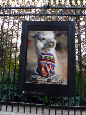 Photo exhibit along the outside of Jardin du Luxembourg