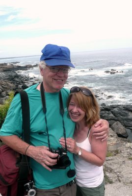vince and i on the marginal way in maine.
