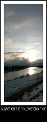 sunset on the yellowstone river