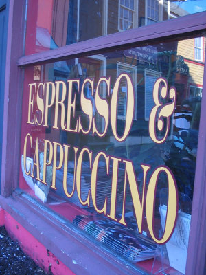 espresso and cappuccino window