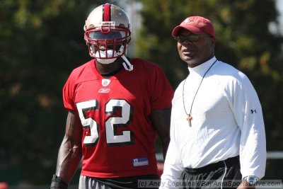 San Francisco 49ers LB Patrick Willis with Mike Singletary
